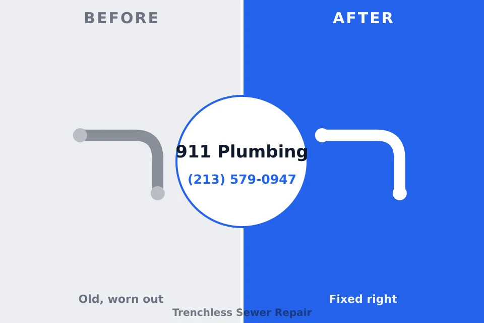 Before and after: plumbing company Lake Brownwood, TX